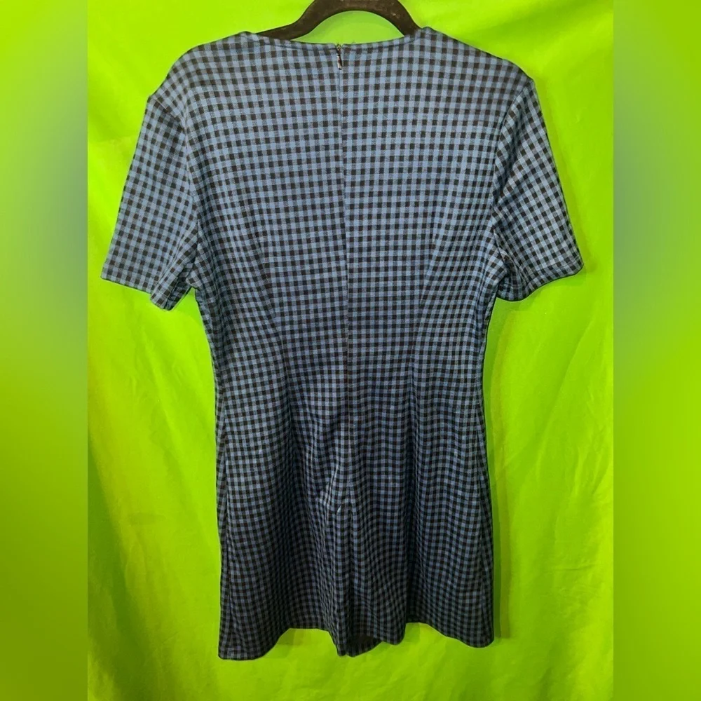 NWT Allegra K Blue Checkered Women's Dress size Medium - Picture 2 of 5